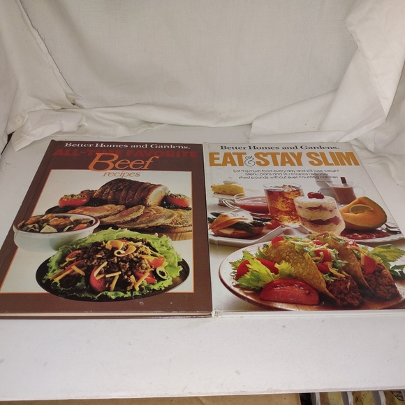 2 Better Homes and Gardens Cookbooks :Eat & Stay Slim, All-Time Favorite Beef Re - Picture 1 of 11